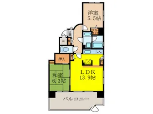 アパガーデンコート豊中服部【1階】の間取り