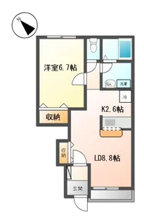 リバーサイド ガーデンII【1階】の間取り