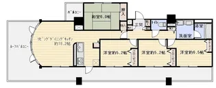 ライオンズテラス調布【7階】の間取り