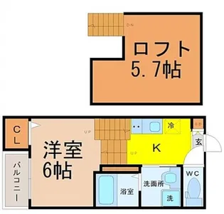 ハーモニーテラス北原町【1階】の間取り