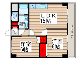 ウインズフジ【5階】の間取り