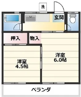 ハイツたなか【1階】の間取り