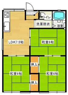 栃木県宇都宮市大和3【アパート】の間取り