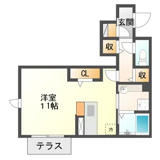 ステラウエストリバーB【1階】の間取り