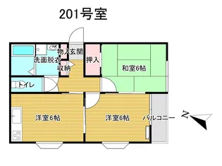 トトロ21 A棟【2階】の間取り