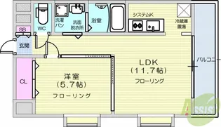 しゃとれ西中田【6階】の間取り