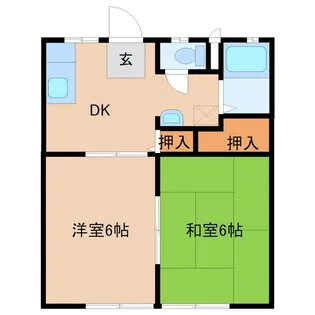 ハイツ村上II【1階】の間取り