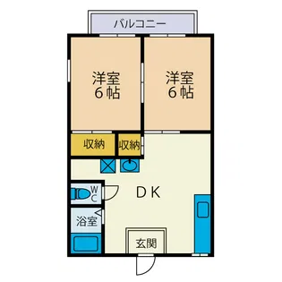 エクメーネ妻田【1階】の間取り