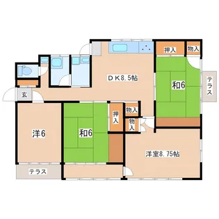 鹿児島県鹿児島市唐湊1【一戸建】の間取り