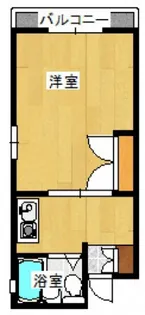 コーポ御幸【5階】の間取り