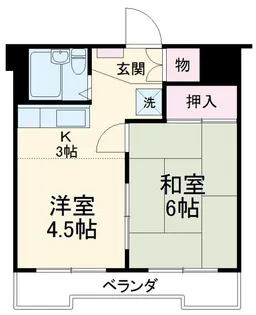 サン宮脇【3階】の間取り