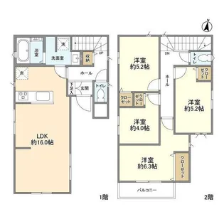千葉県柏市西原5【一戸建】の間取り