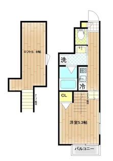 LibraCourt榴岡A【1階】の間取り