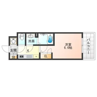 S-RESIDENCE福島玉川Deux【10階】の間取り