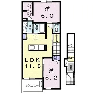 Tortoisemore六番館【2階】の間取り