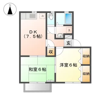 アルジェ森合II【2階】の間取り