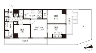 ハイホーム目黒【1階】の間取り