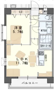 しゃとれ西中田【6階】の間取り