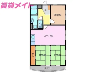 アバンハウスII【3階】の間取り