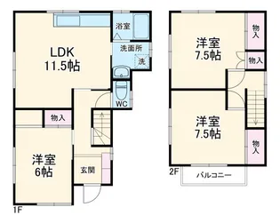 静岡県浜松市中央区蜆塚2【一戸建】の間取り