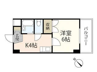 コーポエコード【4階】の間取り