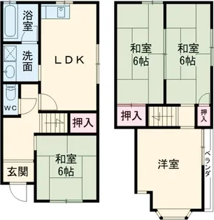 大阪府枚方市春日東町2【一戸建】の間取り