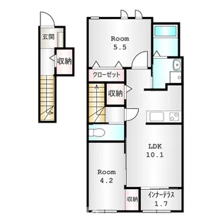 群馬県高崎市乗附町【アパート】の間取り