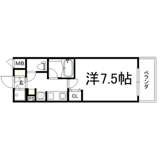 ジュネーゼグラン心斎橋東【2階】の間取り