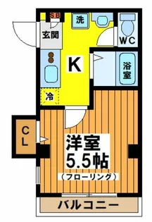 東京都世田谷区北沢5【マンション】の間取り