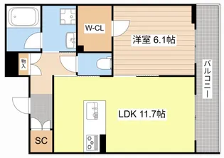 シャーメゾン ノア【2階】の間取り