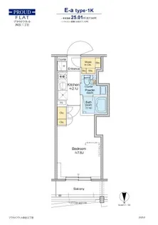 プラウドフラット四谷三丁目【4階】の間取り