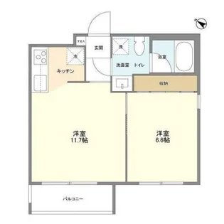 三軒茶屋レジデンス【2階】の間取り