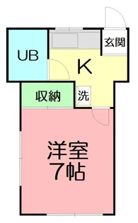 スチューデント コンドミニアム【1階】の間取り