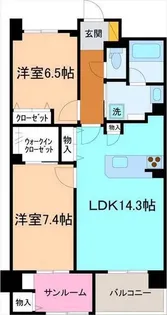 フォレスト金沢西泉【6階】の間取り