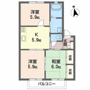 ディアス千原【1階】の間取り