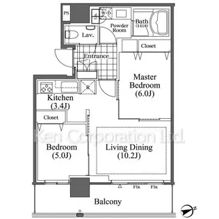 芝浦アイランド ブルームタワー【24階】の間取り