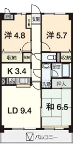 シャレード21【3階】の間取り