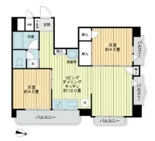 ライオンズマンション駒形【7階】の間取り