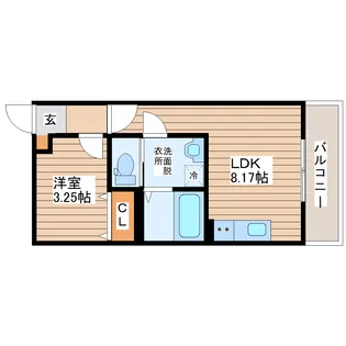 フォリアビレッジ長町南B【3階】の間取り