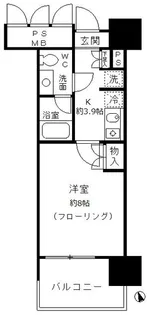 東京都港区芝浦4【マンション】の間取り