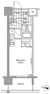 パークハビオ恵比寿【6階】の間取り