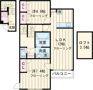 シャルム大岡山【2階】の間取り