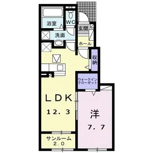 山口県下関市松屋本町3【アパート】の間取り