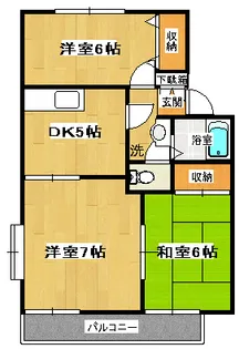 サニーコートカノウ C棟【2階】の間取り
