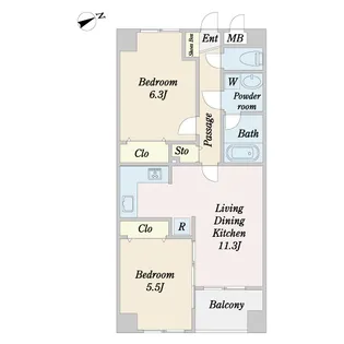 ディ ルッソ【1階】の間取り