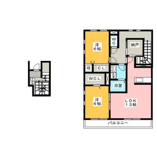 port west 雅【2階】の間取り