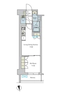 Brillia ist 池尻大橋【4階】の間取り