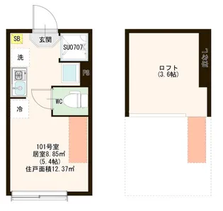 メゾン・コウ 西中延【1階】の間取り