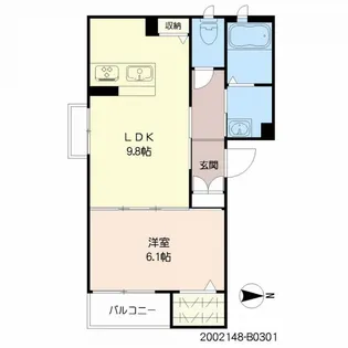 PAX天保山B棟【3階】の間取り