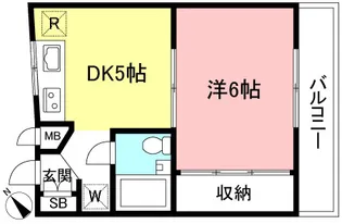 府中オリエントプラザ【4階】の間取り